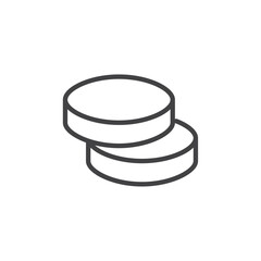 Coins iicon Logo symbol outline set