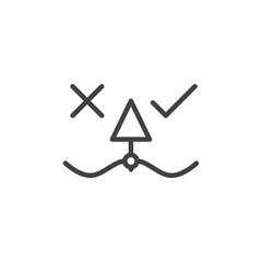 Decisions icon Logo symbol outline set