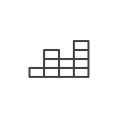 Deezer icon Logo symbol outline set