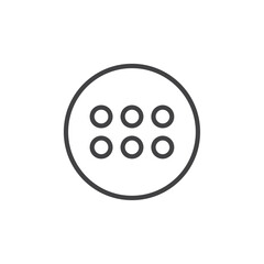 Drawer icon Logo symbol outline set