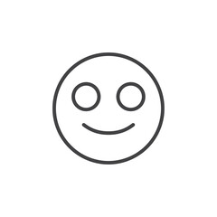 Happy icon Logo symbol outline set