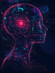 Colorful background with notes, treble clefs. Neural network AI generated art