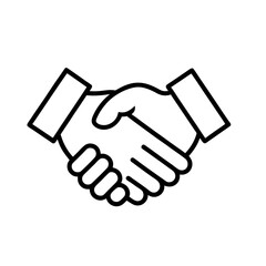 handshake isolated on white background