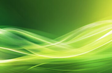 Fototapeta premium Abstract Green Wave Light Energy Design