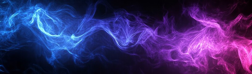 Obraz premium Abstract Blue And Purple Energy Waves Flowing