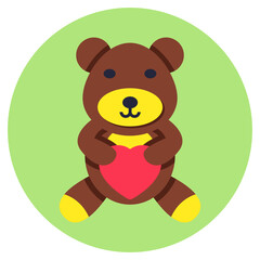 Modern design icon of teddy bear