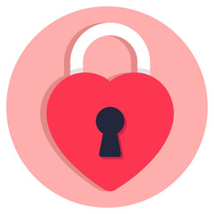 Vector design of secret love, flat icon