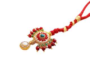 Rakhi for Raksha Bandhan Celebrations, Isolated on a Transparent Background