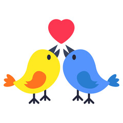 Mode design icon of love birds