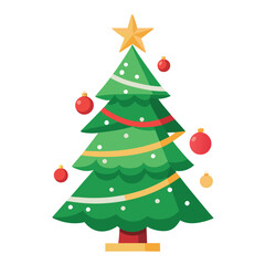 a beautiful christmas tree vector file 