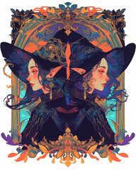Witch symmetry layout illustration