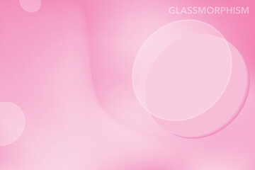 Hexagon Shaped Glassmorphism Pastel Pink Background. Aesthetic Design Vector Illustration For E-commerce, Beauty, Fashion, Web, UI, Etc.