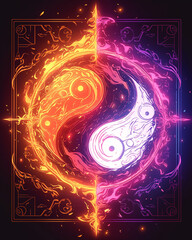 Yin and Yang symmetry layout illustration