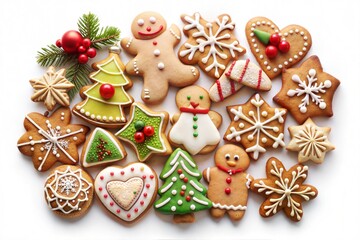Christmas Cookies Collection Festive Shapes and Sugar Decor Designs