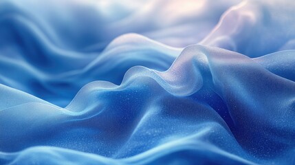 Obraz premium A close-up shot of blue fabric on a bed, perfect for interior design or textile-related uses