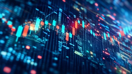 Obraz premium Abstract Digital Stock Market Data Visualization