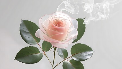 pink rose with drops