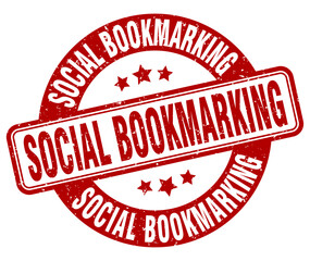 SOCIAL BOOKMARKING round stamp