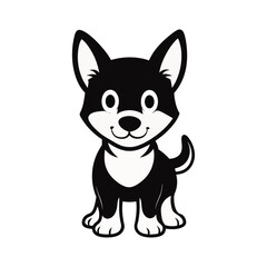 A cute rufus baby dog vector illustration