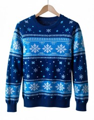 Christmas themed sweater isolated on white background