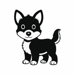 A cute rufus baby dog vector illustration