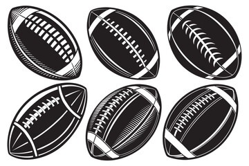 Super Bowl American football silhouette rugby ball