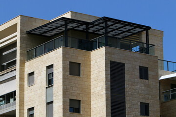 Fototapeta premium Balcony as an architectural detail in the construction of buildings and structures