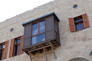 Balcony as an architectural detail in the construction of buildings and structures