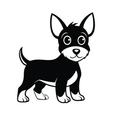 A cute rufus baby dog vector illustration