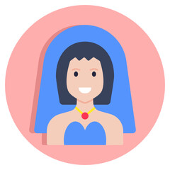 Modern design icon of bride