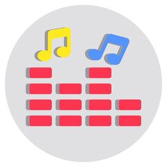 Obraz premium An editable design icon of volume equalizer