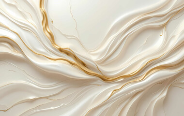 Ivory Pearl Metallic Background with Golden Curled Lines and Beige Tones