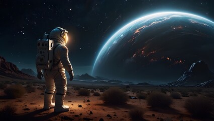 Obraz premium alien planet in space