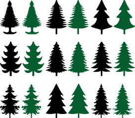 Black Trees Green Trees chimeras trees bundleof trees svg vector cut file cricut silhouette design for t-shirt car décor sticker cloth print panting etc.	
