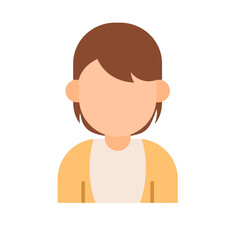 Illustration of an female faceless avatar