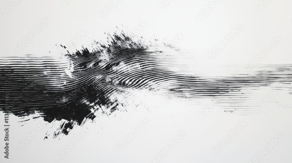 Poster Fragmented rhythmic wave pattern abstract art graphic design minimalist environment close-up viewpoint artistic concept