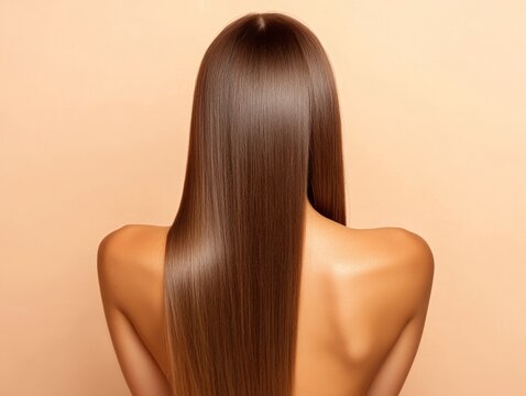 Long, Straight Brown Hair on Bare Back
