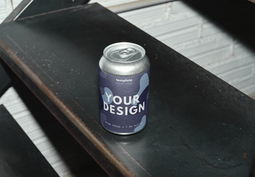 Mockup Of Customized 12Oz Drinks Can