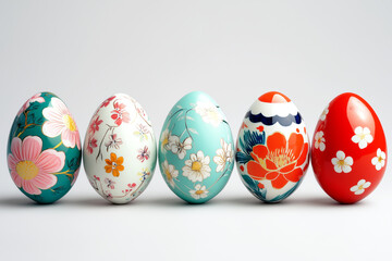Easter eggs with japanese decorations