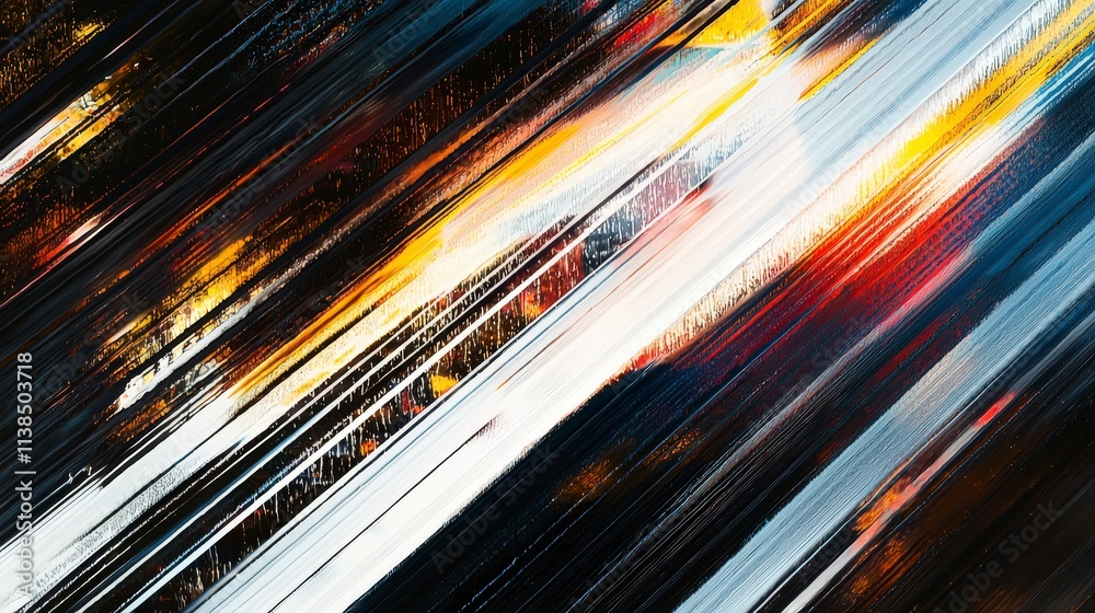 Aufkleber dynamic abstract canvas of diagonal streaks in vibrant colors modern art artistic environment energe