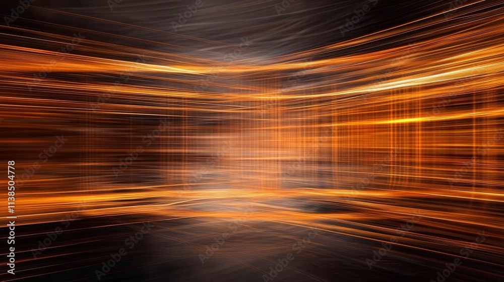 Leinwandbilder Dynamic interplay of vertical and horizontal lines abstract setting digital art dark environment chaotic perspective