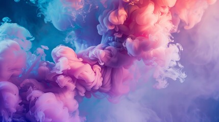 Obraz premium Vibrant cloud of colorful smoke in a dynamic artistic scene