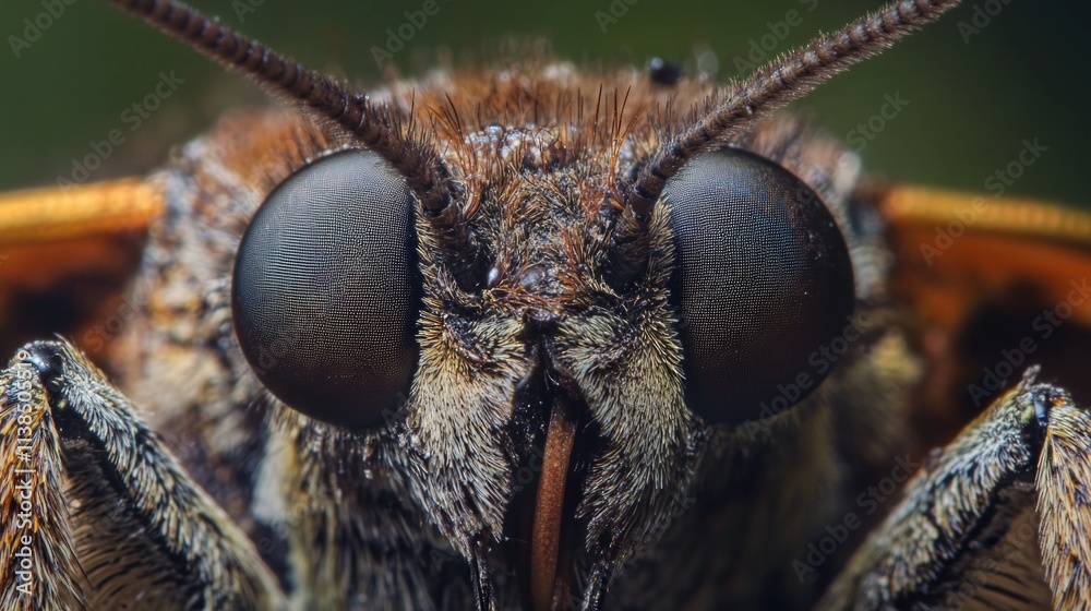 Aufkleber a detailed view of a butterfly's eye features and structures