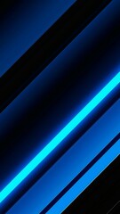 Obraz premium Blue Neon Striped Backdrop - Abstract Wallppaper