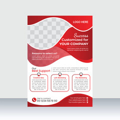 Creative modern business flyer design template, Professional corporate flyer template layout design vector