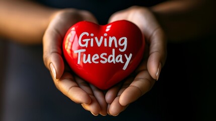 Obraz premium Heartfelt Giving Tuesday: Celebrate Generosity and Kindness in Philanthropy Stock Photo
