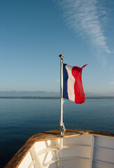 Fototapeta premium La part en voyage sur un bateau