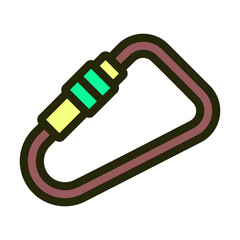 Camping and Hiking Gear Icons Set