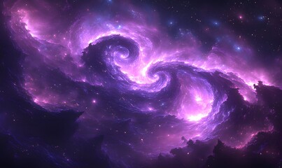Abstract Space Wallpaper Featuring Glowing Patterns and Cosmic Vortex Effects