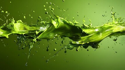 30. A vivid green background with abstract splashes of lighter green tones for a dynamic look